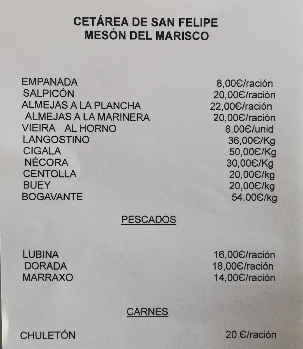 Menu Marisquería Cetárea San Felipe-6